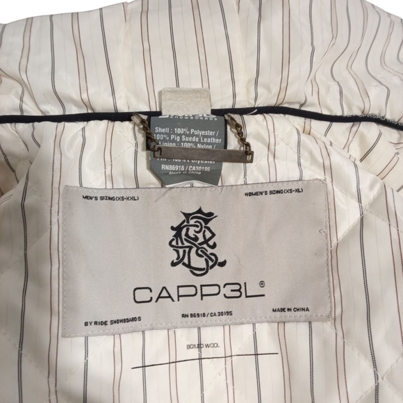 Capp3L Women's Wood-Grain Panel Hooded Jacket Snowboard Street Hybrid Outerwear - Picture 2 of 8